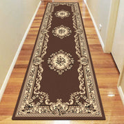 Medori Floral Brown Runner Rug