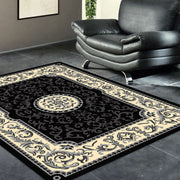 Medori Coral Black Rug