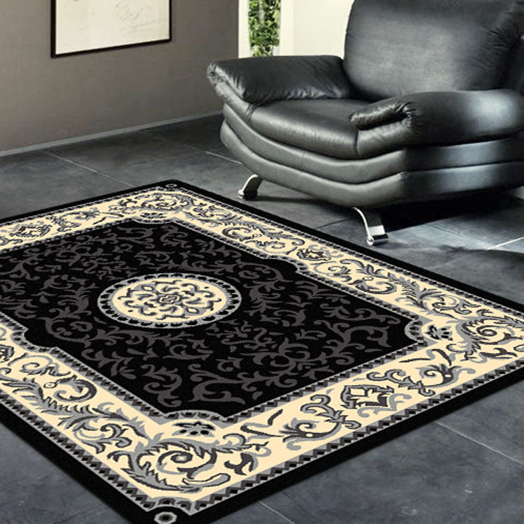 Medori Coral Black Rug