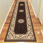 Medori Coral Brown Runner Rug