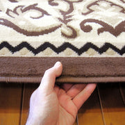 Medori Coral Brown Runner Rug