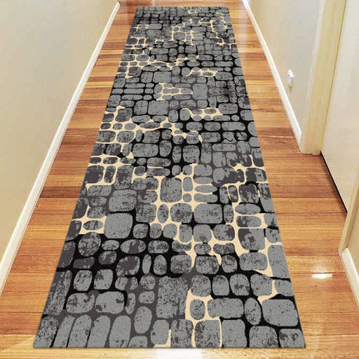 Medori Garnet Grey Runner Rug
