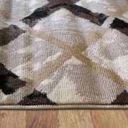 Medori Maroon Beige Runner Rug