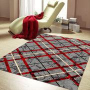 Medori Maroon Grey Rug