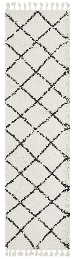 Buff White Runner Rug