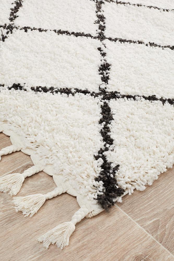 Buff White Runner Rug
