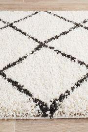 Buff White Runner Rug
