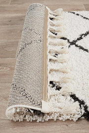 Buff White Runner Rug