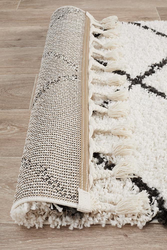 Buff White Runner Rug