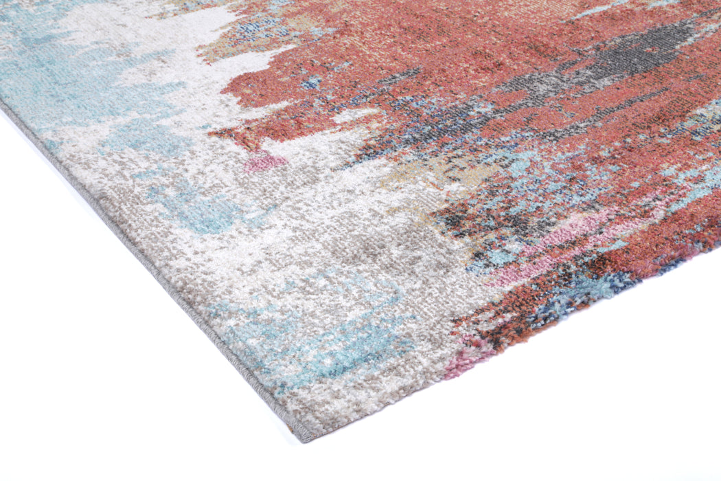 Chamber Jorge Blue & Terracotta Abstract Rug