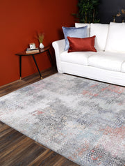 Chamber Ernesto Grey & Terracotta Tribal Rug