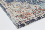 Chamber Hollow Medalion Transitional Navy & Multi Rug