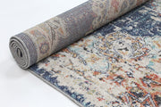 Chamber Hollow Medalion Transitional Navy & Multi Rug