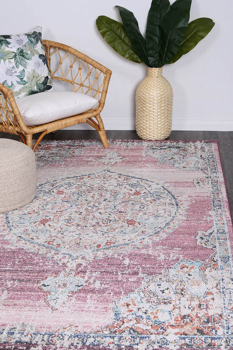 Chamber Hollow Medalion Transitional Blush Rug