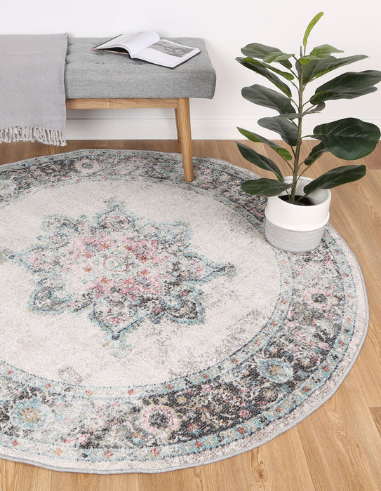 Chamber Brentwood Transitional Cream Round Rug
