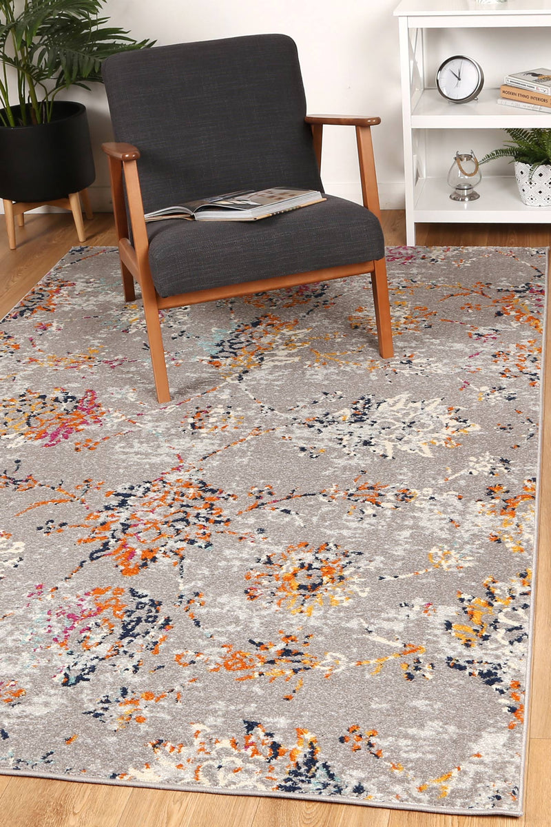 Sassily Rubra Floral Multi Rug