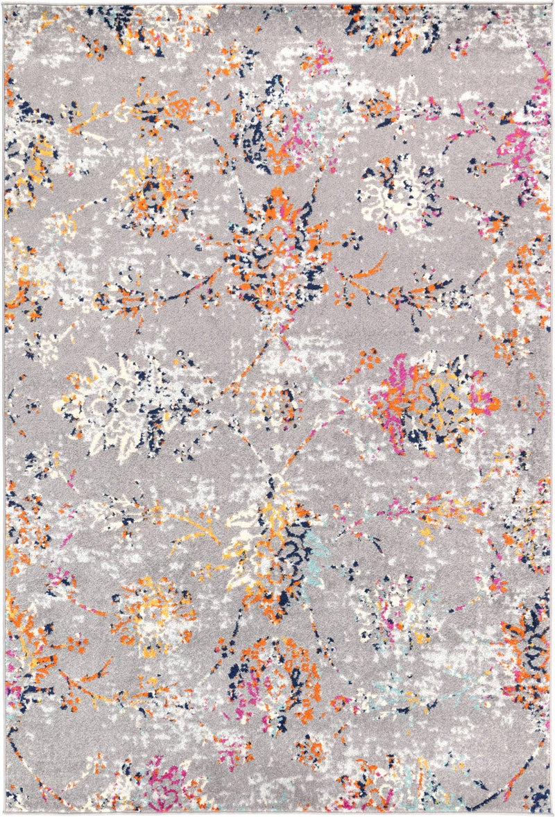 Sassily Rubra Floral Multi Runner Rug