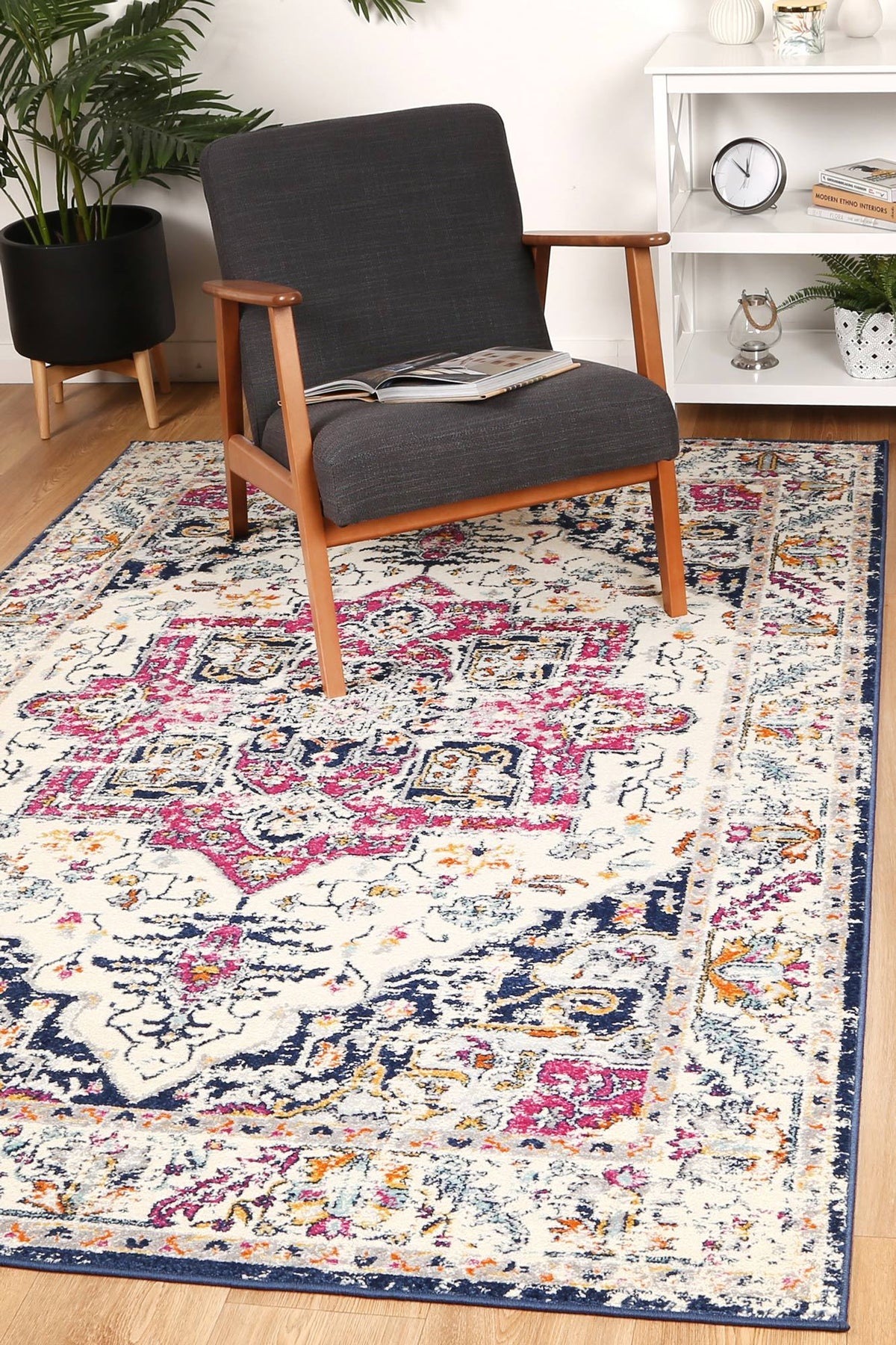 Sassily Alterable Cream Purple Rug — SydneyRugsOnline