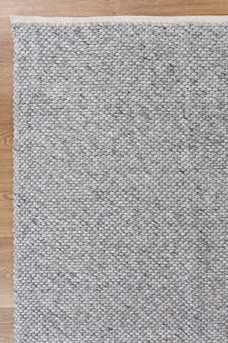 Japandi Contemporary Grey Wool Rug