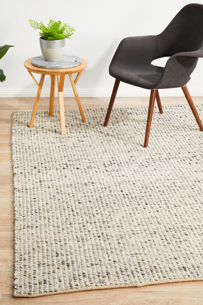 Skandinavian wool Grey Rug