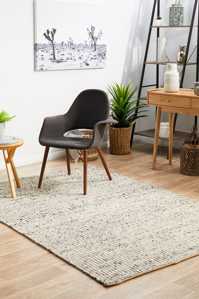 Skandinavian wool Grey Rug