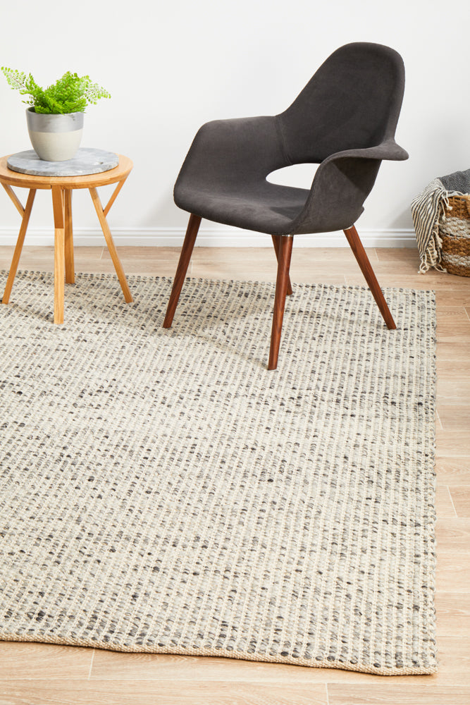 Skandinavian wool Grey Rug