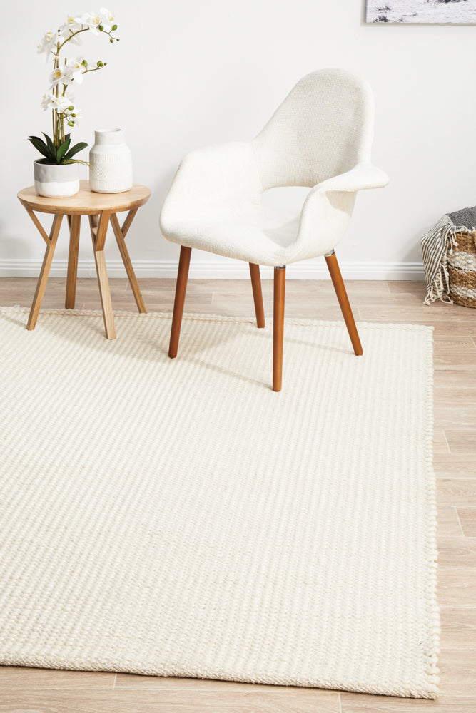 Skandinavian Wool White Rug