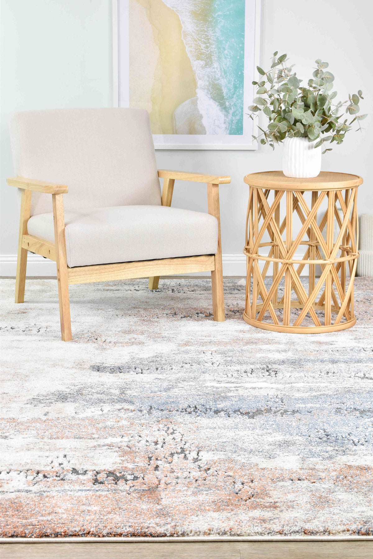 Sophia Italian Clay Blue Rug — SydneyRugsOnline