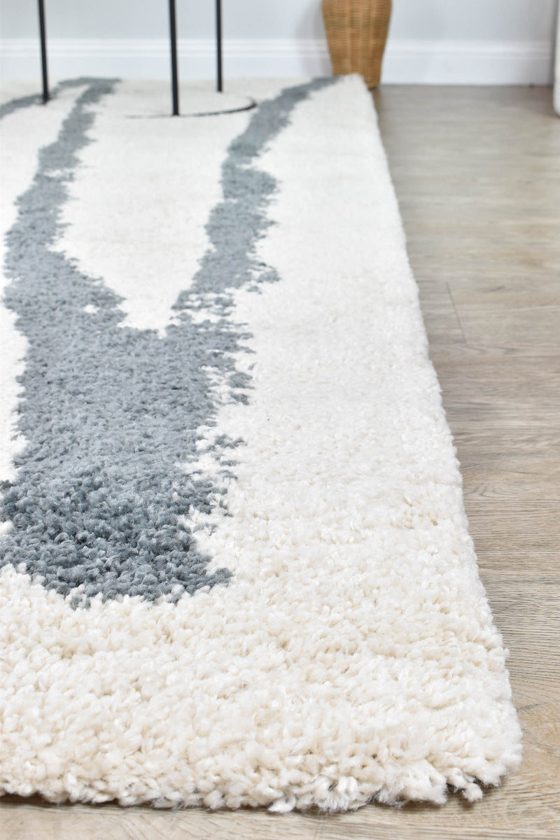 Sprit Shag Cream Grey Rug
