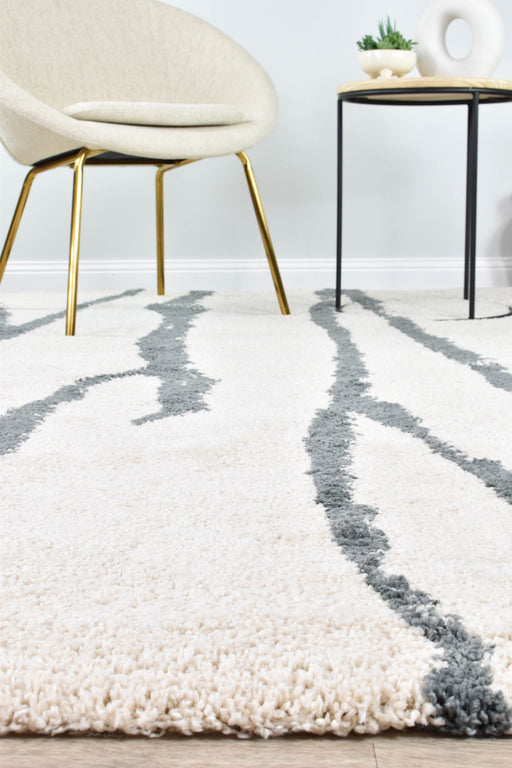 Sprit Shag Cream Grey Rug