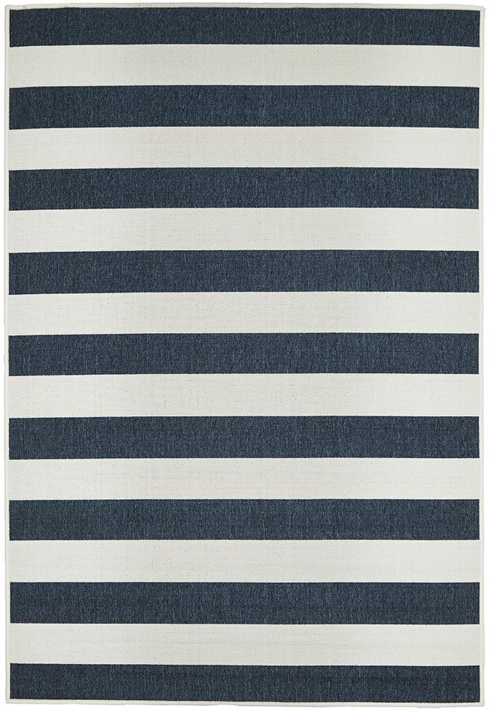 Littoral Elegant Navy White Rug