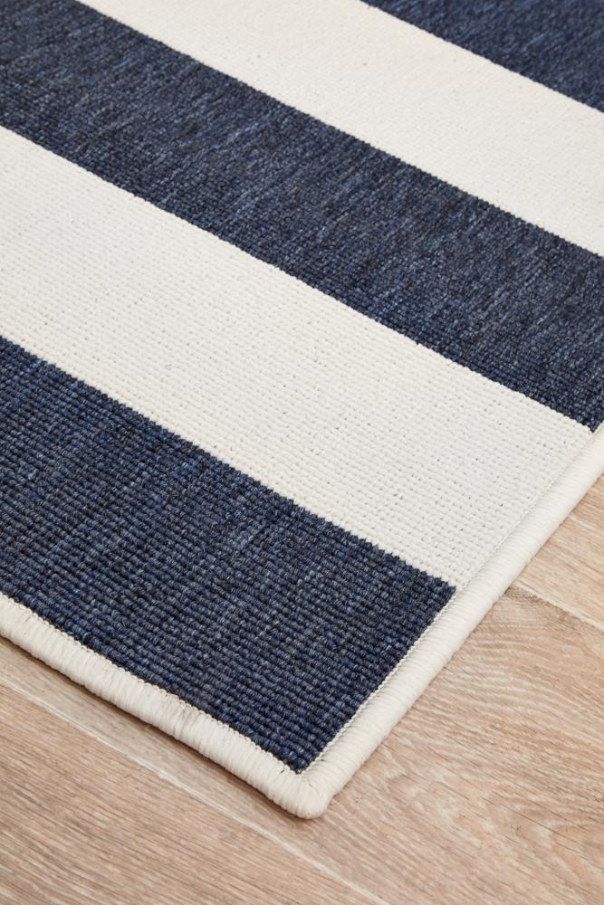 Littoral Elegant Navy White Rug