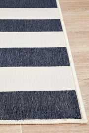 Littoral Elegant Navy White Rug