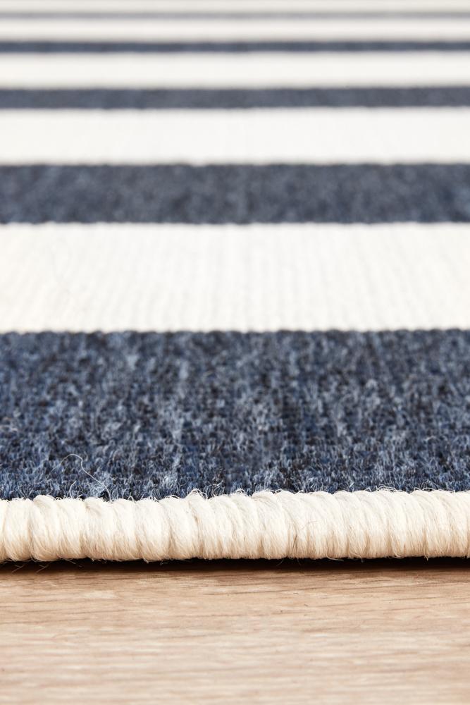 Littoral Elegant Navy White Rug