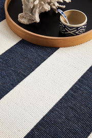 Littoral Elegant Navy White Rug