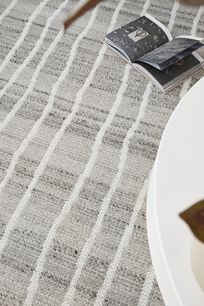 Malar Oliver Grey Cream Rug