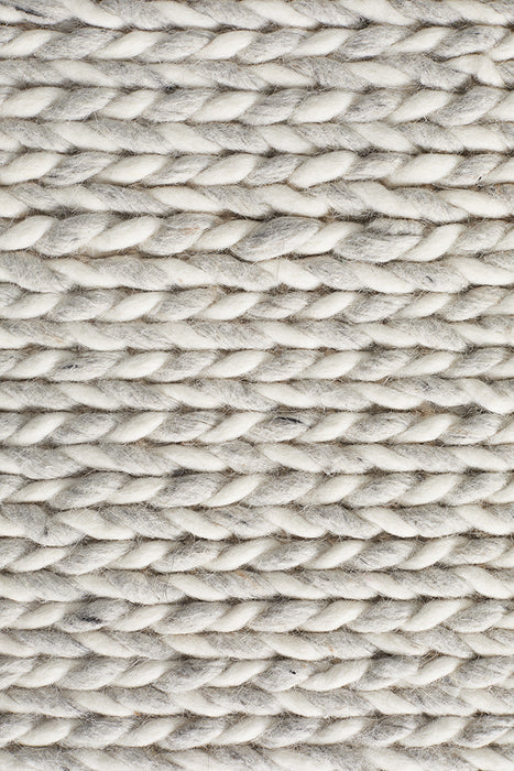 Helena Woven Wool Rug Grey White