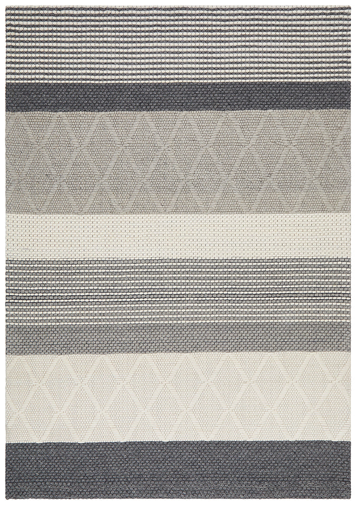 Karlsson Wool Hatch Textured Rug