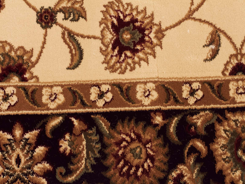 Classic Sydney Ivory with Black Border Runner Rug