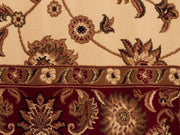 Classic Sydney Ivory with Red Border Runner Rug