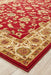 Sydney Collection Classic Rug Red With Ivory Border