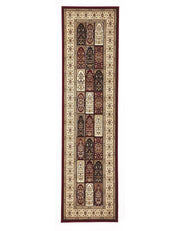 Classic Sydney Traditional Panel Pattern Rug Burgundy Rug