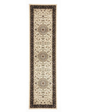 Classic Sydney Medallion Ivory with Black Border Rug