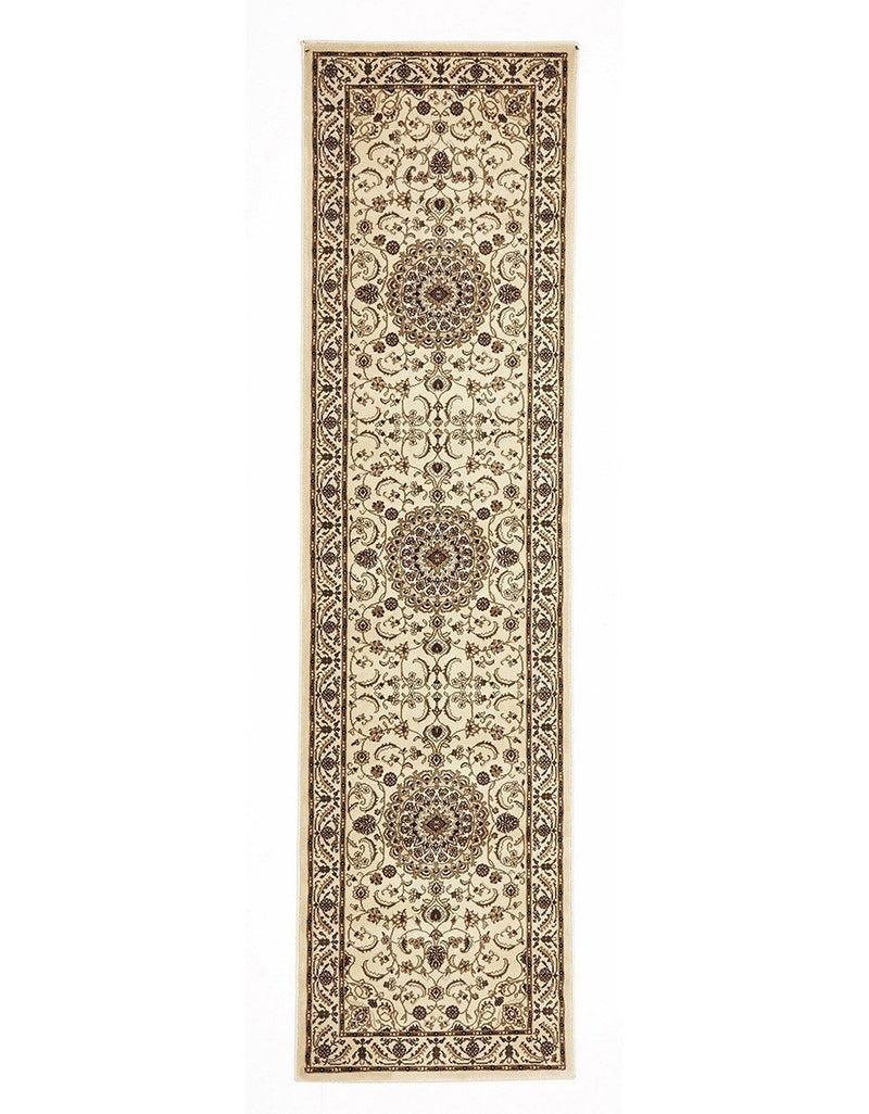 Classic Sydney Medallion  Ivory with Ivory Border Rug