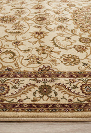 Classic Sydney Medallion  Ivory with Ivory Border Rug
