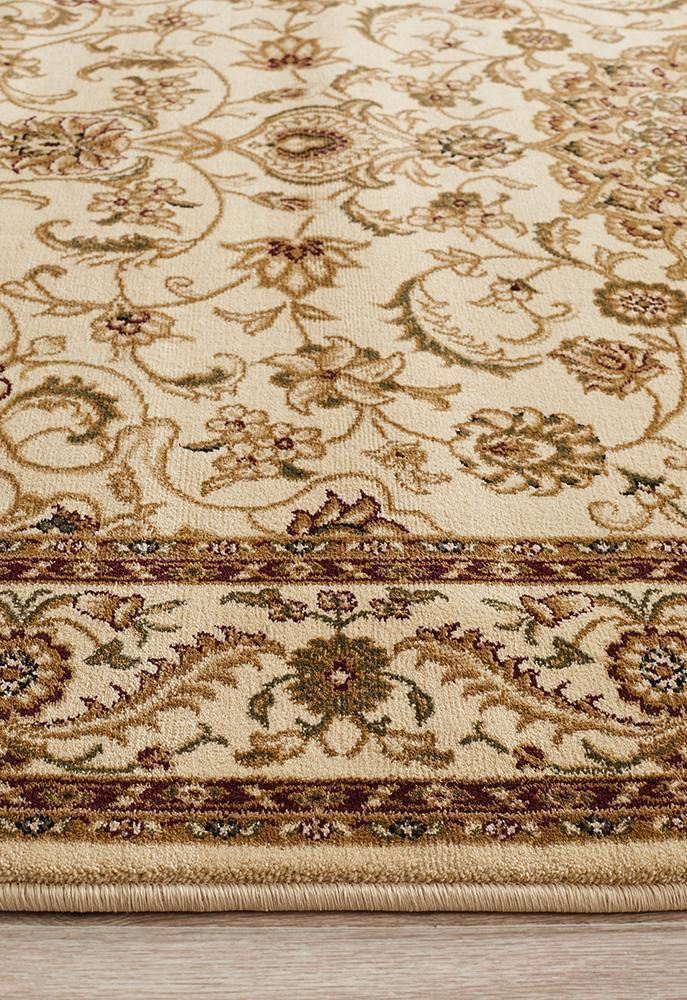 Classic Sydney Medallion  Ivory with Ivory Border Rug