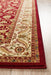 Sydney Collection Medallion Rug Red With Ivory Border
