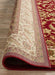 Sydney Collection Medallion Rug Red With Ivory Border