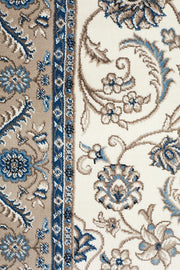 Classic Sydney Medallion White with Beige Border Rug