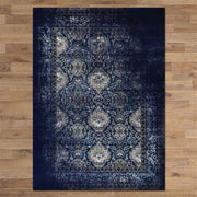 Lava Magma Navy Runner Rug